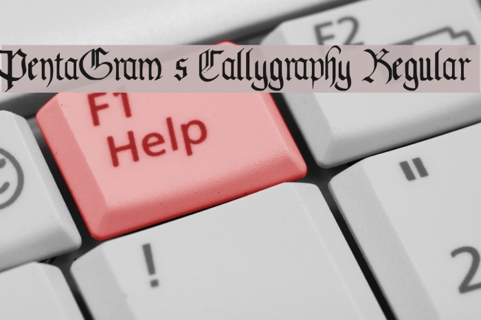 PentaGram s Callygraphy Regular Polices examples