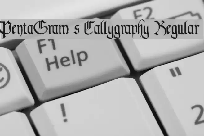PentaGram s Callygraphy Regular Polices examples