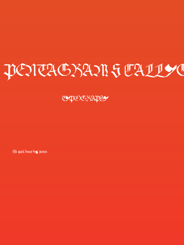 PentaGram s Callygraphy Regular Poster