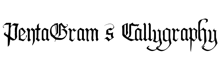 PentaGram s Callygraphy  Descarca Fonturi Gratis
