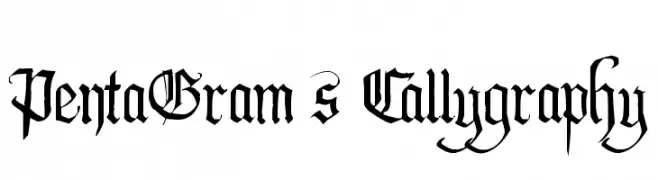 PentaGram s Callygraphy  नि: शुल्क फ़ॉन्ट्स डाउनलोड