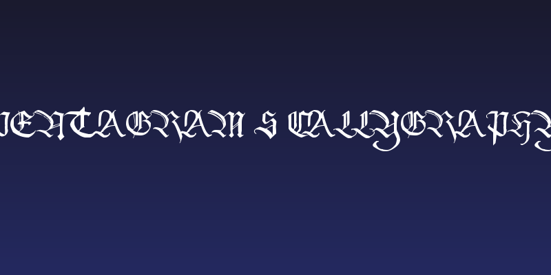 PentaGram s Callygraphy Social Header