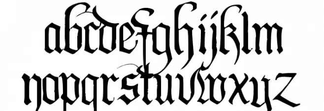 PentaGram s Callygraphy 字体 小写