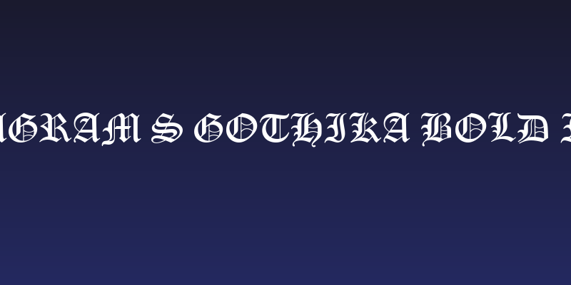 PentaGram s Gothika Bold Italic Social Header