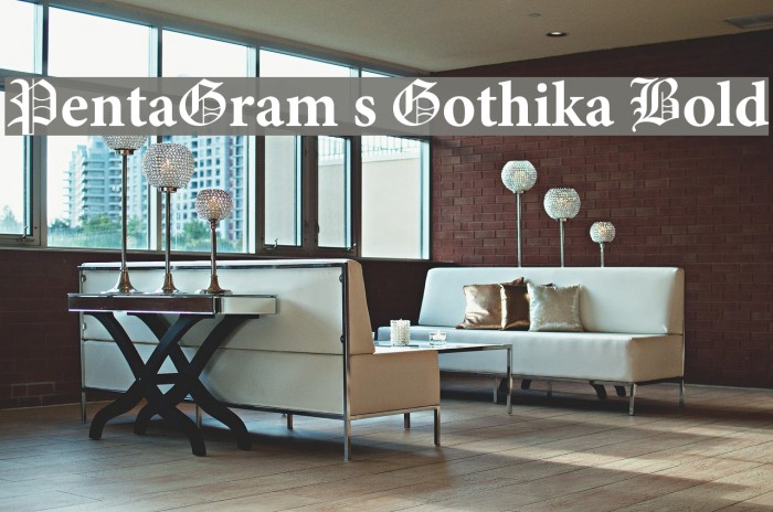 PentaGram s Gothika Bold Font examples