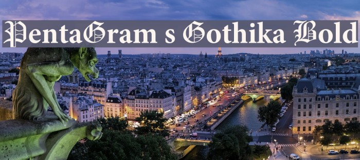 PentaGram s Gothika Bold Font examples