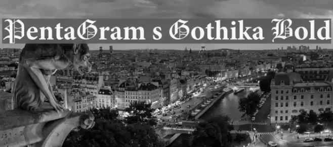 PentaGram s Gothika Bold Font examples