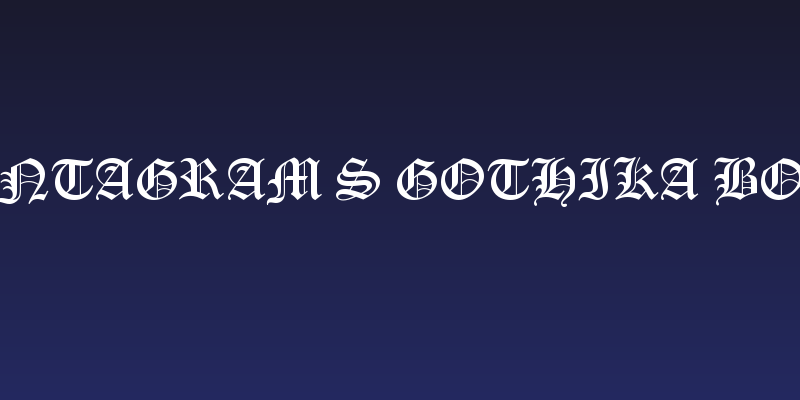 PentaGram s Gothika Bold Social Header