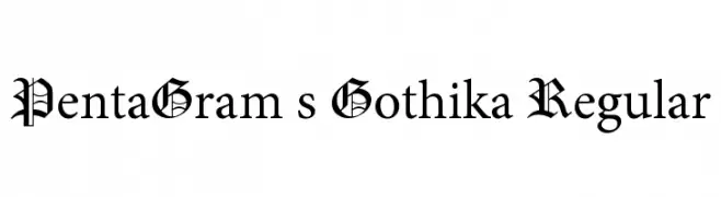 PentaGram s Gothika Regular  baixar fontes gratis