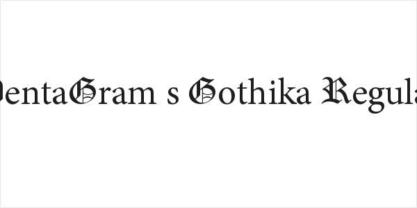 PentaGram s Gothika Regular Logo