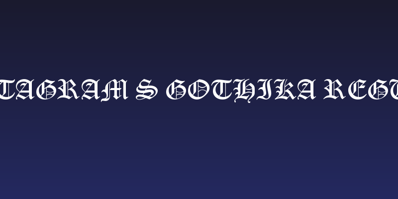 PentaGram s Gothika Regular Social Header