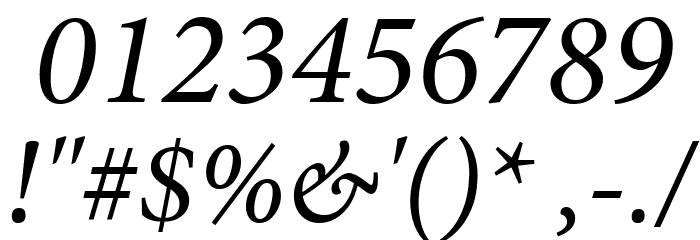 PentaGram s GothikaItalic Font OTHER CHARS