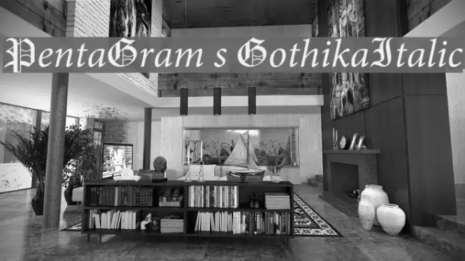 PentaGram s GothikaItalic Font examples