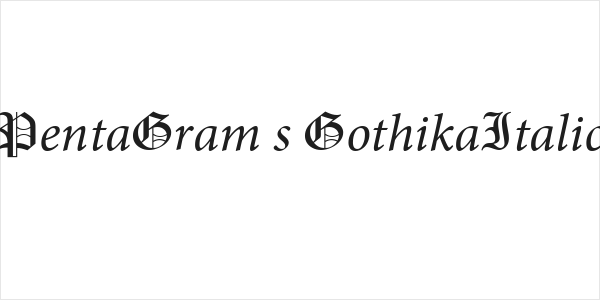 PentaGram s GothikaItalic Logo