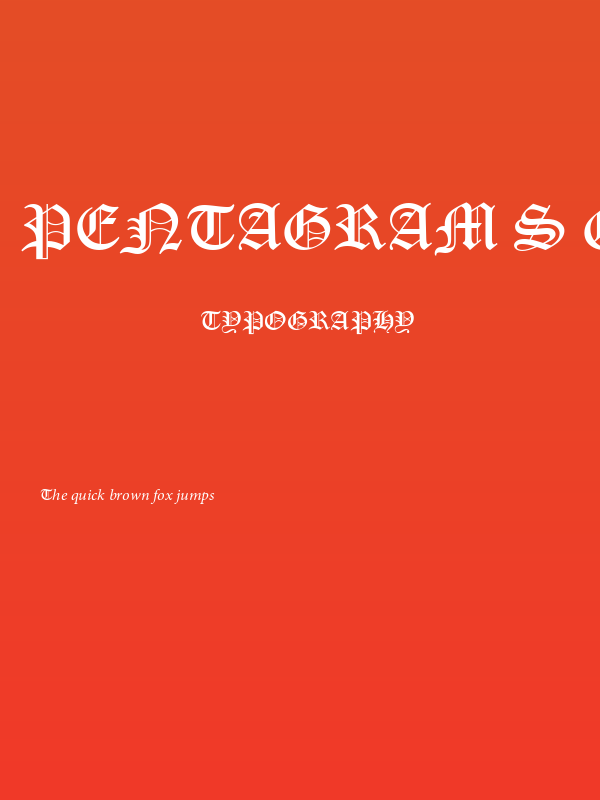 PentaGram s GothikaItalic Poster