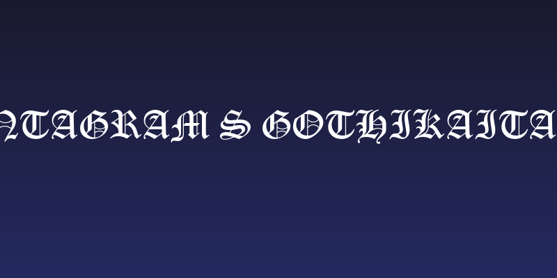 PentaGram s GothikaItalic Social Header