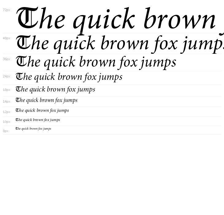 PentaGram s GothikaItalic Waterfall