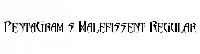 PentaGram s Malefissent Regular  font caratteri gratis