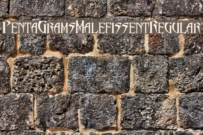 PentaGram s Malefissent Regular Font examples