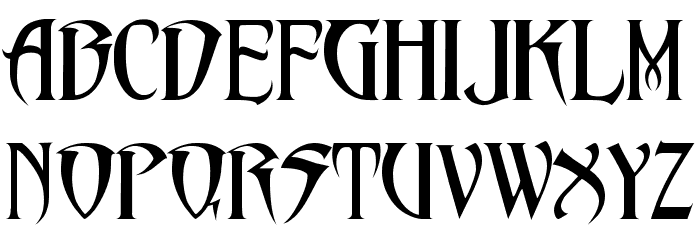 PentaGram s Malefissent Regular Font LOWERCASE