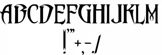 PentaGram s Malefissent Font OTHER CHARS