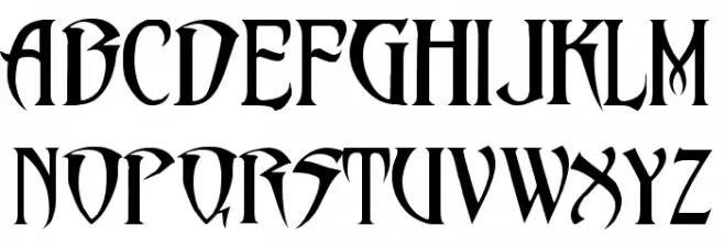 PentaGram s Malefissent Шрифта ВЕРХНИЙ