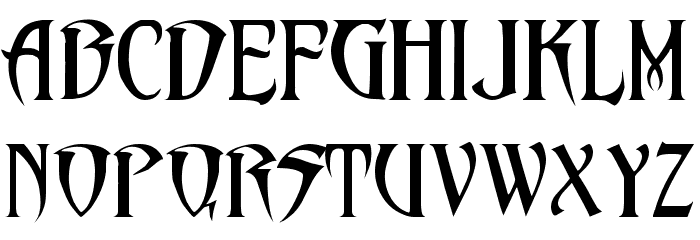 PentaGram s Malefissent Font LOWERCASE