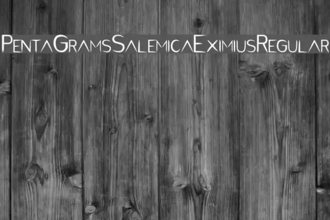 PentaGram s Salemica Eximius Regular Font examples