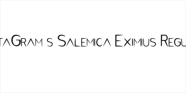PentaGram s Salemica Eximius Regular Logo
