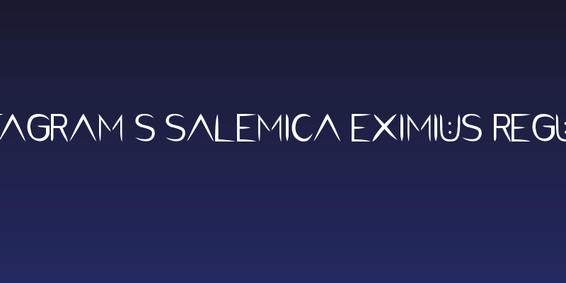 PentaGram s Salemica Eximius Regular Social Header