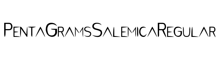 PentaGram s Salemica Regular Font