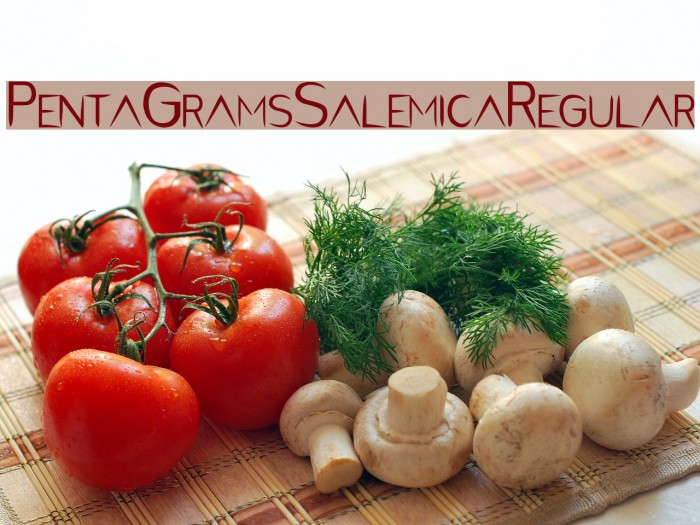 PentaGram s Salemica Regular Font examples