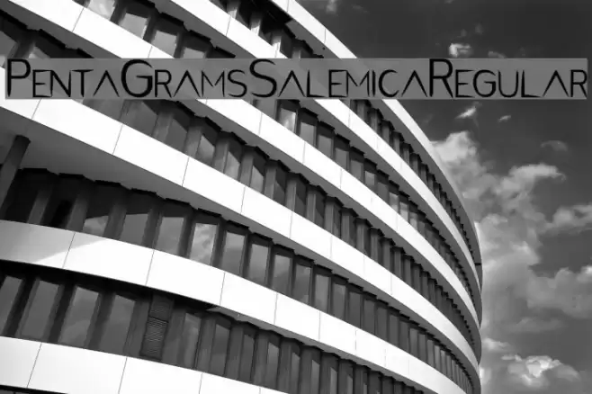 PentaGram s Salemica Regular Font examples