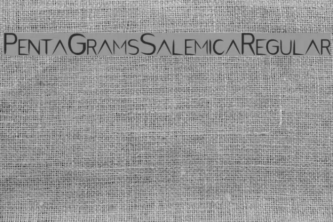 PentaGram s Salemica Regular Font examples