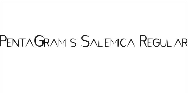 PentaGram s Salemica Regular Logo