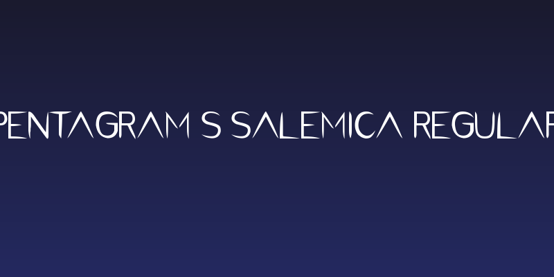 PentaGram s Salemica Regular Social Header