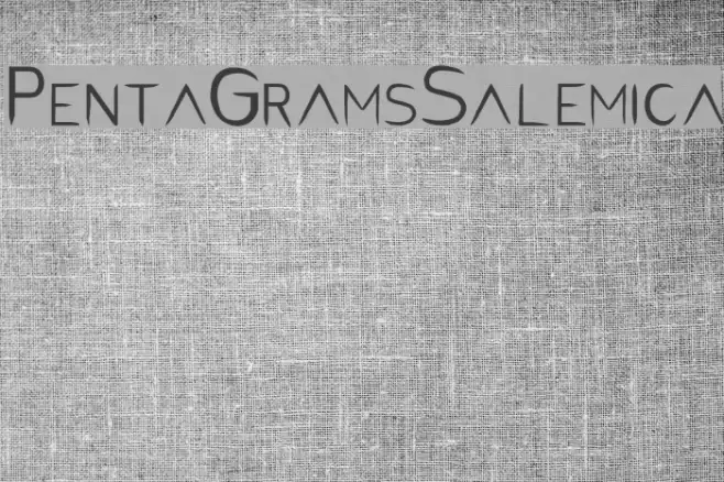 PentaGram s Salemica Caratteri examples