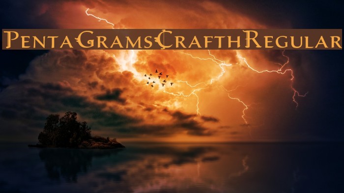 PentaGrams Crafth Regular Font examples