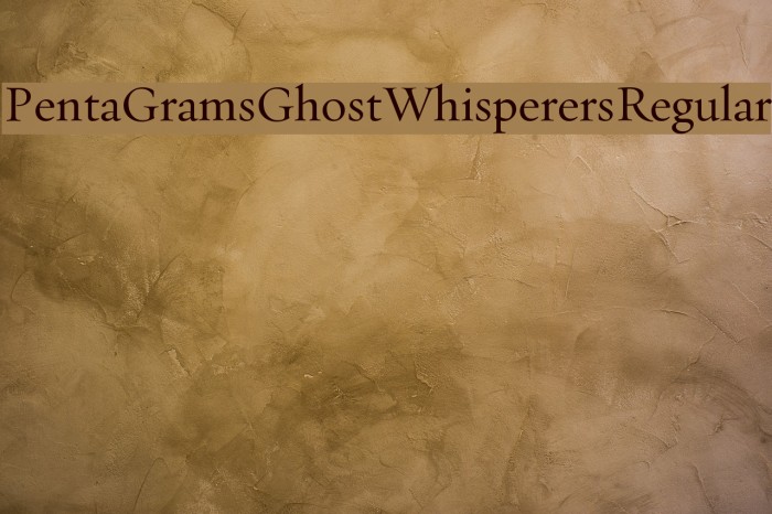 PentaGrams Ghost Whisperers Regular Font examples