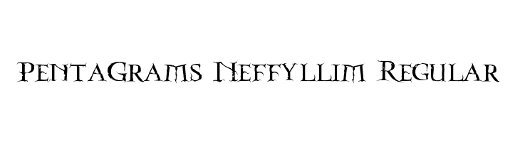 PentaGrams Neffyllim Regular  フリーフォントのダウンロード