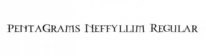 PentaGrams Neffyllim Regular  font caratteri gratis