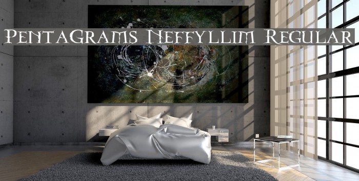 PentaGrams Neffyllim Regular Font examples