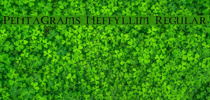 PentaGrams Neffyllim Regular Font examples