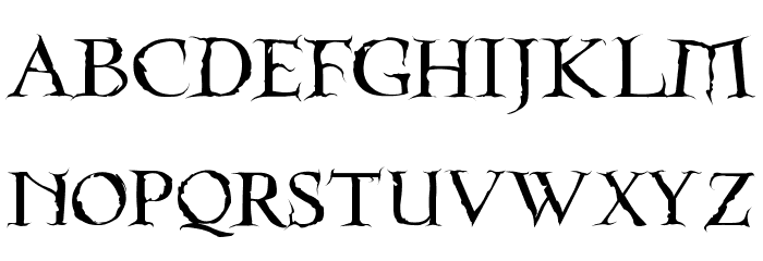 PentaGrams Neffyllim Regular Font LOWERCASE