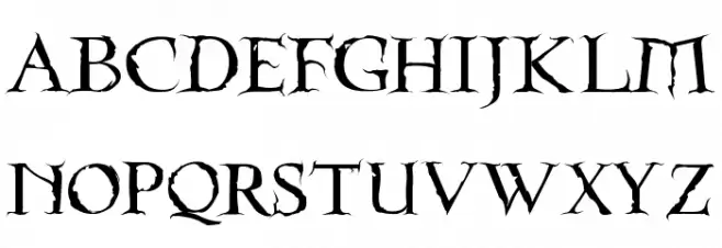 PentaGrams Neffyllim Regular Schriftart Kleinbuchstaben