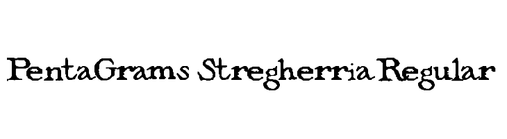 PentaGrams Stregherria Regular  les polices de caractères gratuit tlcharger