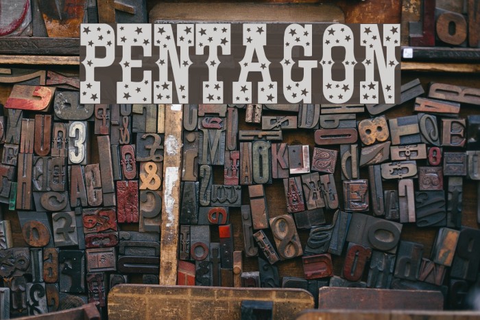 Pentagon Font examples