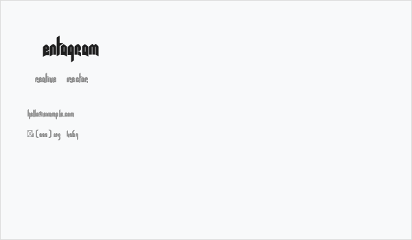 Pentagram Business Card