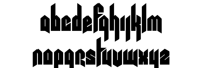 Pentagram Font LOWERCASE