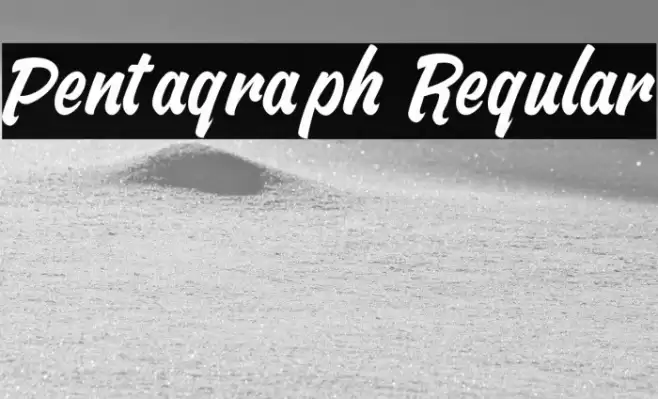Pentagraph Regular Font examples
